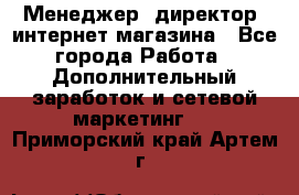 Менеджер (директор) интернет-магазина - Все города Работа » Дополнительный заработок и сетевой маркетинг   . Приморский край,Артем г.